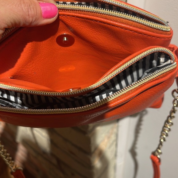 Leather Orange Clutch Purse - Picture 6 of 7